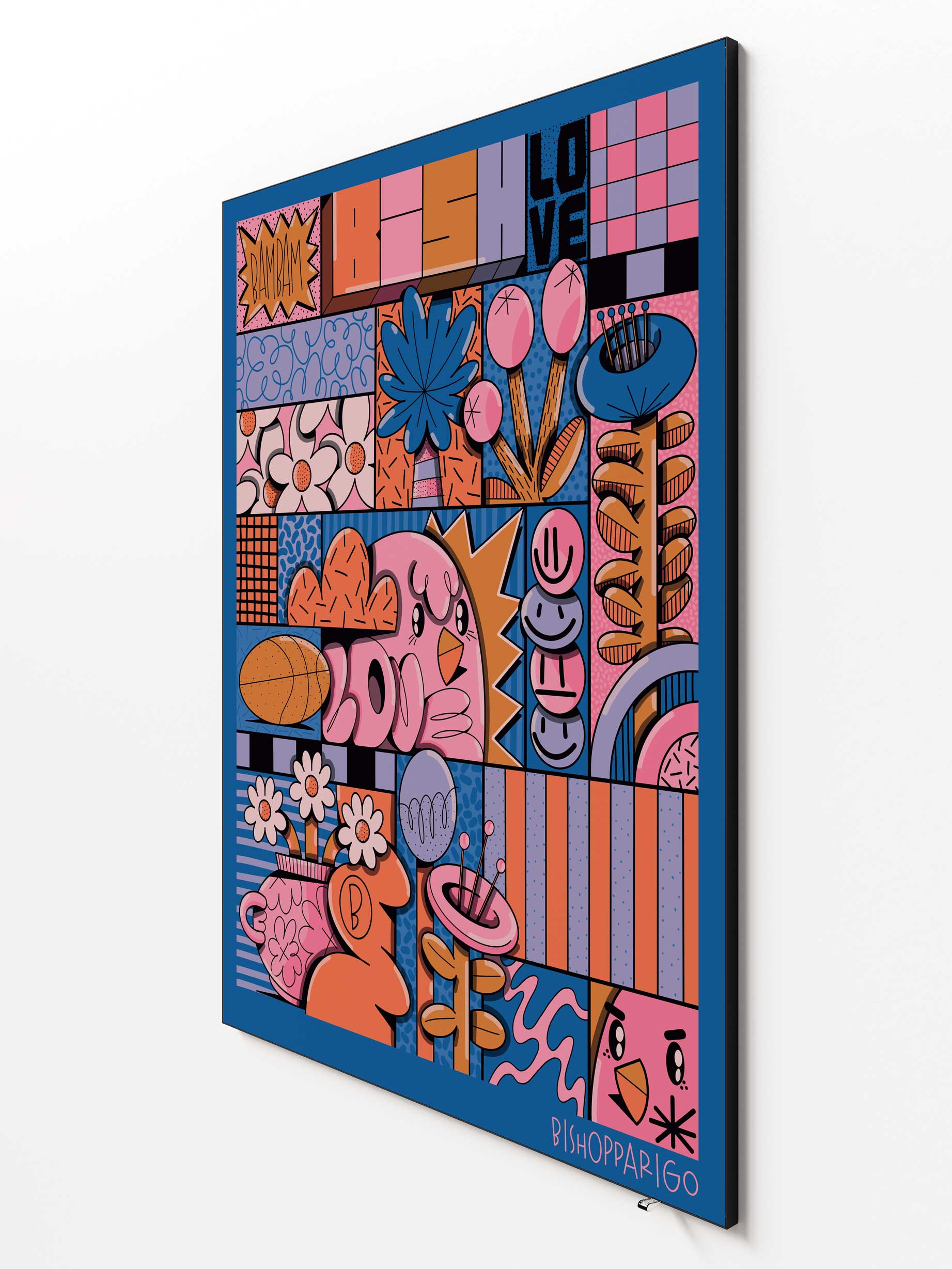 Bloo waves - 110x150cm