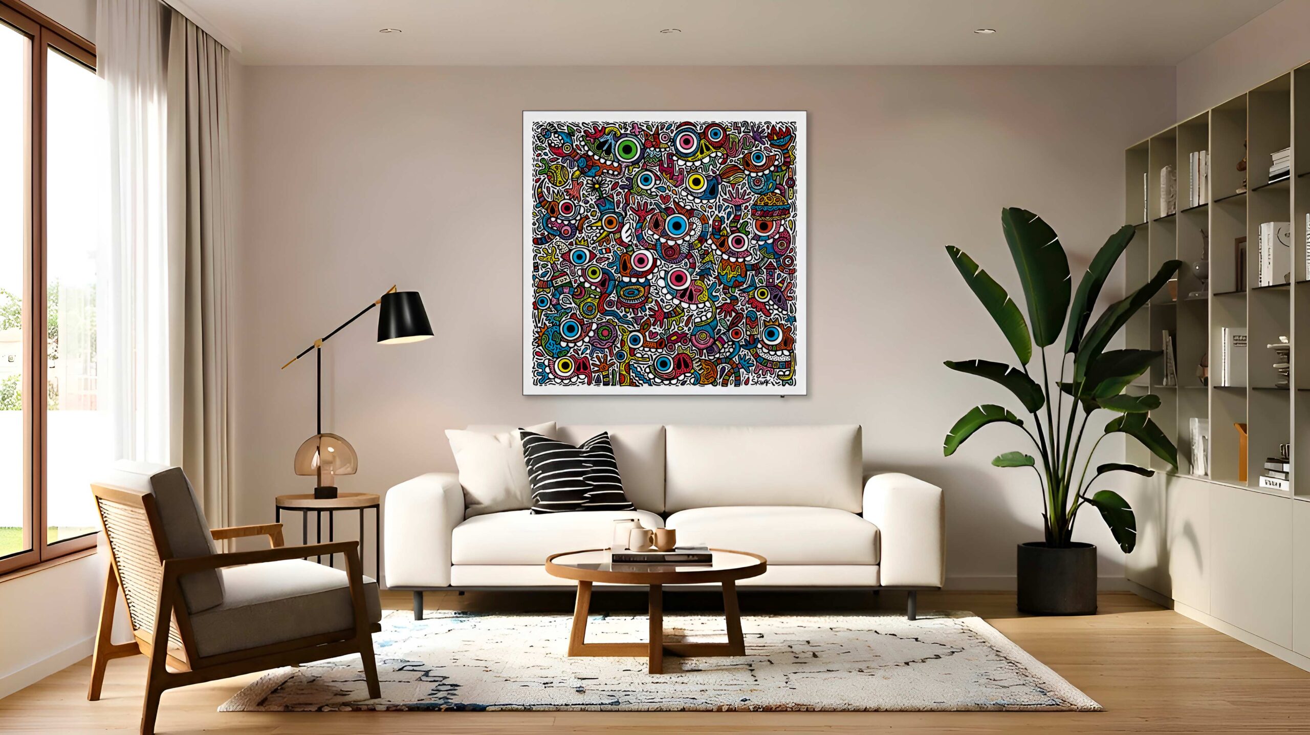 Maniac week end - 120x120cm