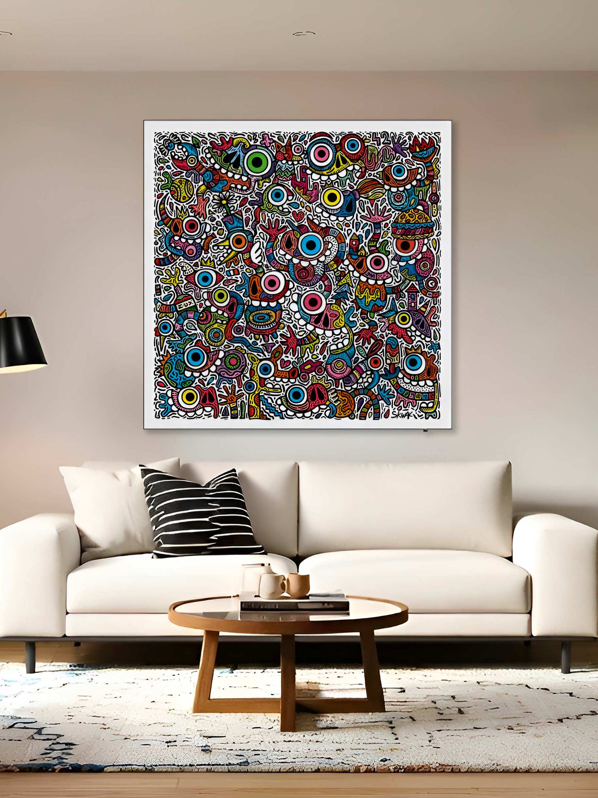 Maniac week end - 120x120cm