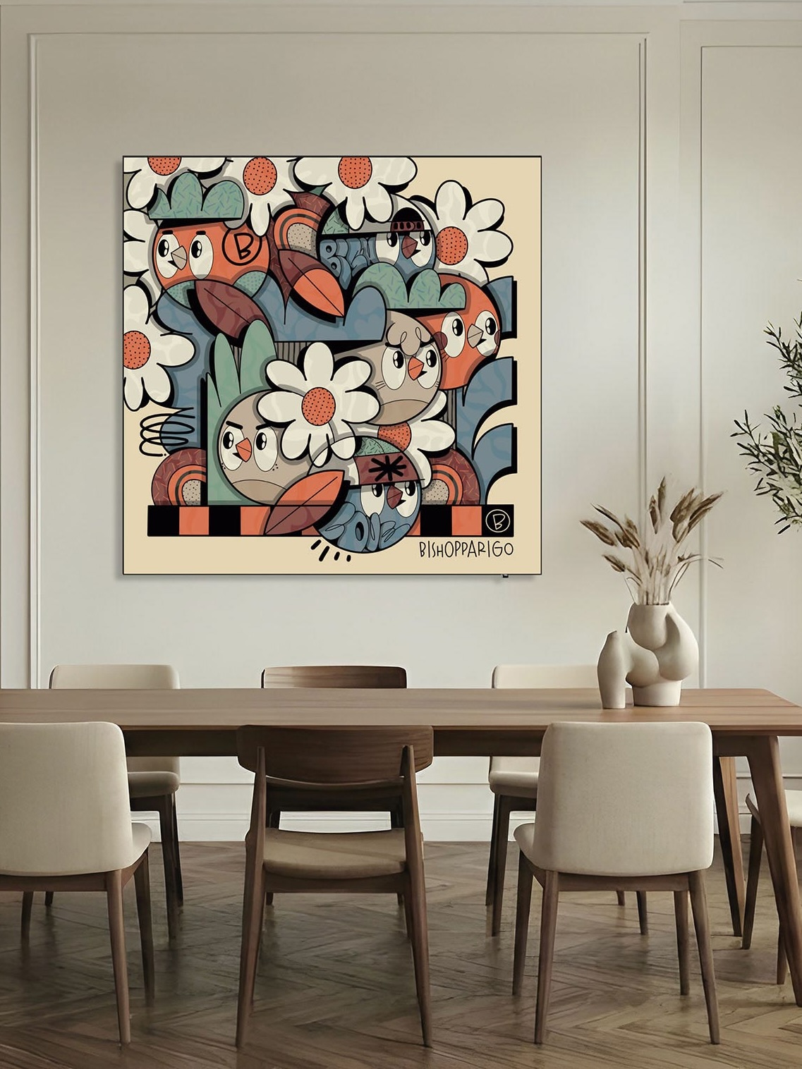 Growing Together - 120x120cm