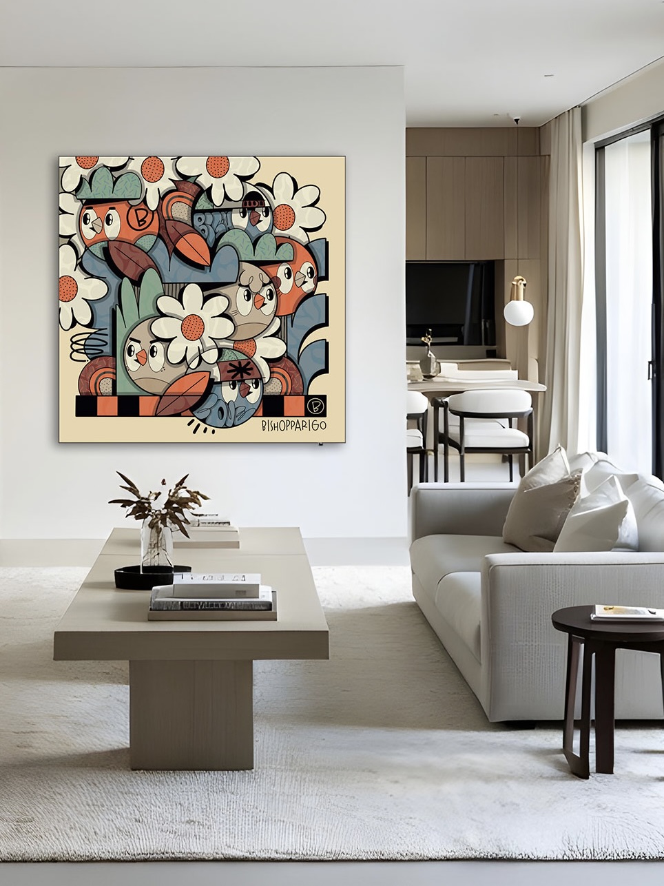 Growing Together - 120x120cm