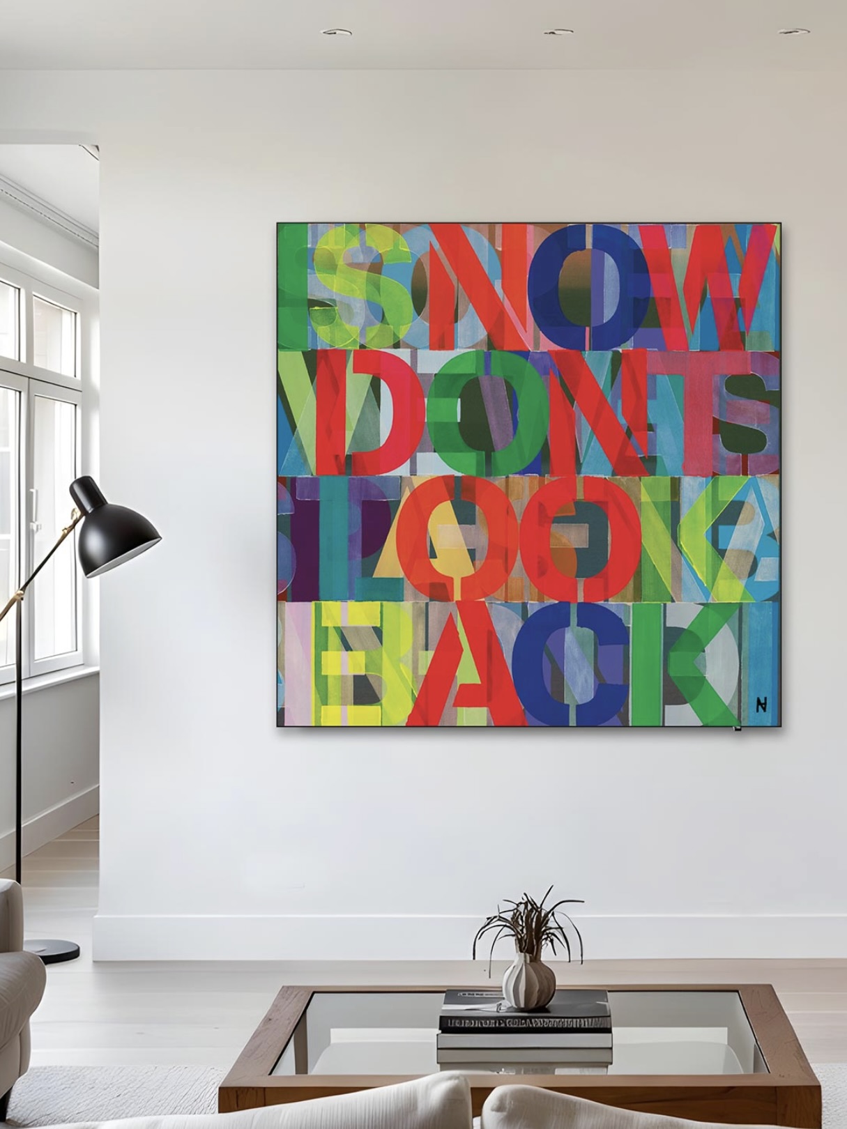 Now don't look back - 120x120cm