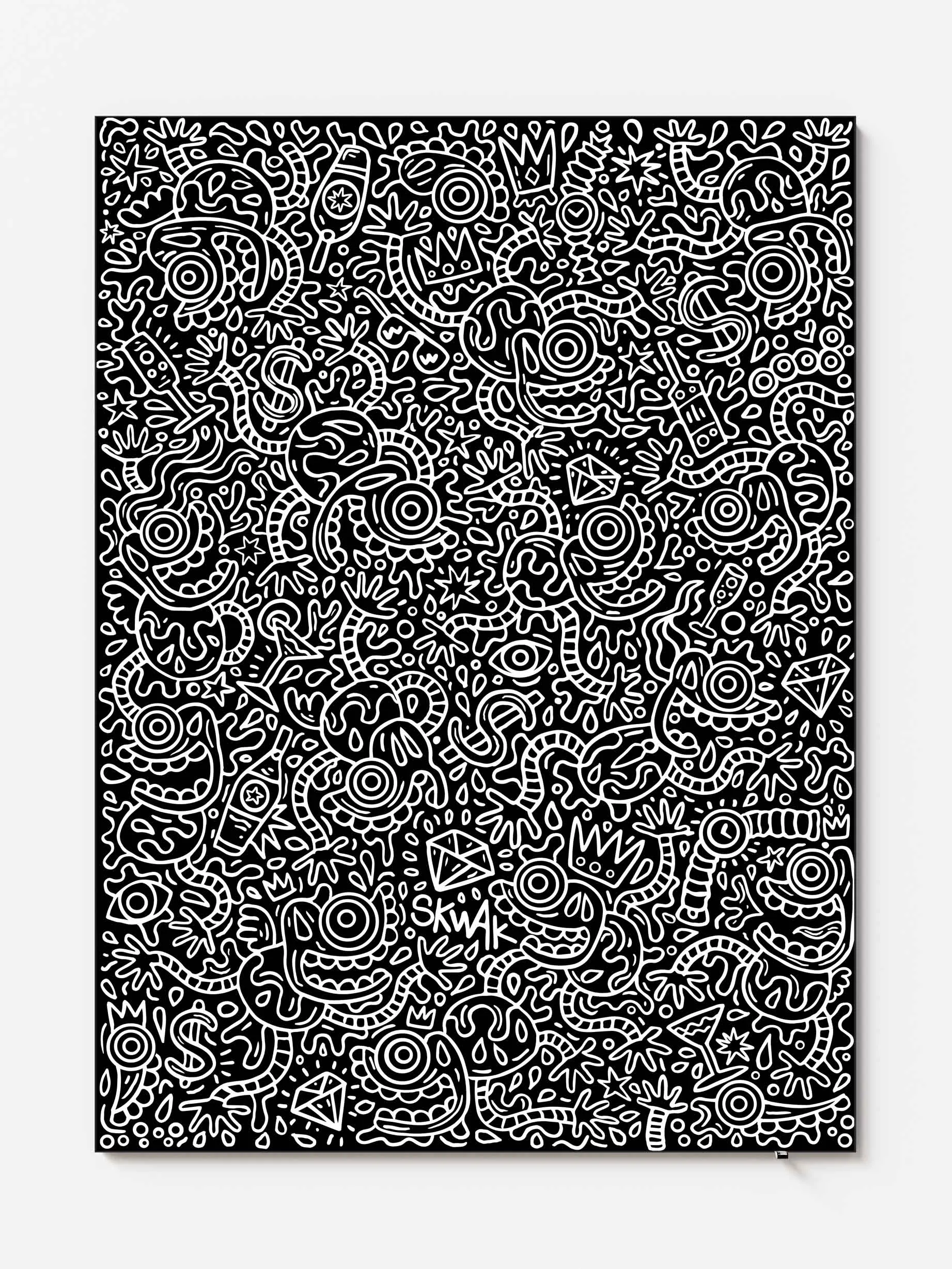 Luxury Maniac BW - 110x150cm